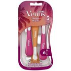 Kertakäyttöiset höylät Gillette Venus Smooth Miami, 3-teräinen kääntyvä teräosa, 6 kpl