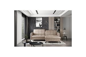 Divaani Eltap Lorelle 225x160x105 cm - Dora 21, Beige, Oikea