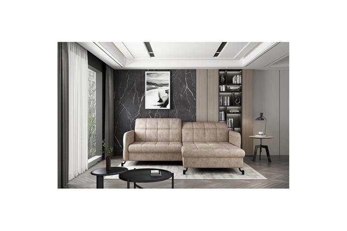 Divaani Eltap Lorelle 225x160x105 cm - Dora 21, Beige, Oikea