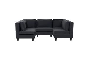 Modulsoffa Beliani Unstad Beige/svart Black -