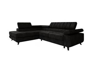 Kintore 3-sits Hörnbäddsoffa Black -