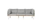 3-sitssoffa Beliani Senise Grey\\White\\Light wood -
