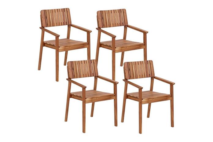 Matstol Beliani Agello set om 4 Light wood - – kuva 1/1