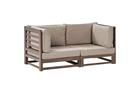 2-sitssoffa Beliani Trani Ljus trä/grått/beige Dark wood\\Grey\\Beige -