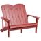Puutarhapenkki Adirondack 125 cm - Punainen – kuva 1