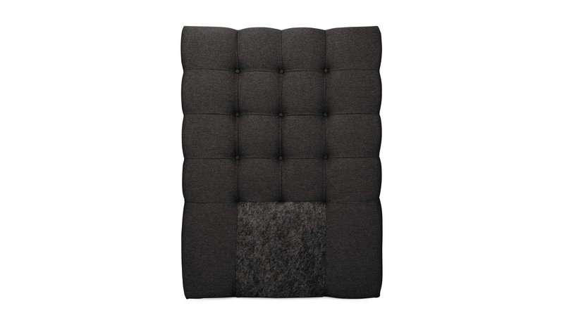 Sängynpääty Boxford 90 cm Napit - Tummanharmaa