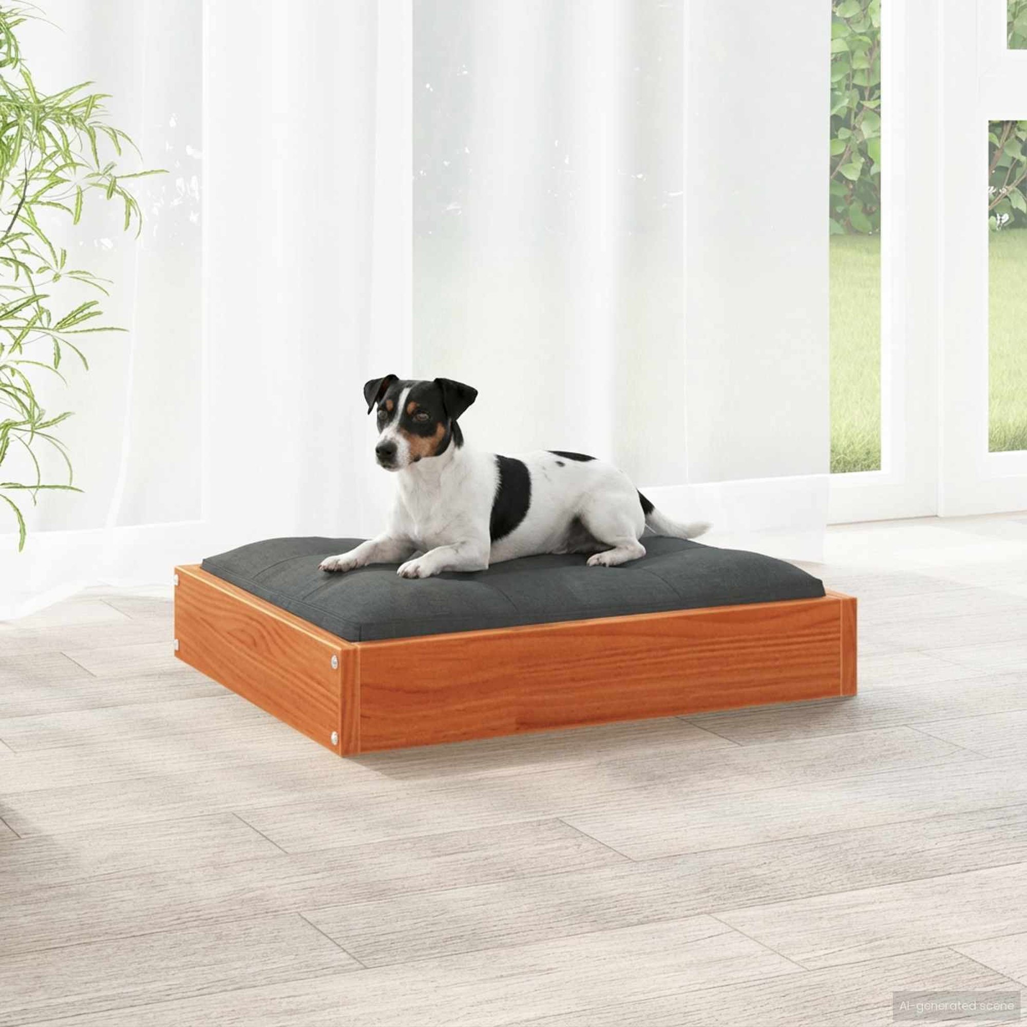vidaXL Koiran Peti 51,5 x 44 x 9 cm Massiivinen mänty Vahanruskea