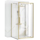 Suihkukaappi Rea Rapid Swing 100X90 Brush Gold
