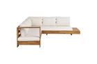 Hörnsoffa Beliani Marettimo Light wood\\White -