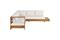 Hörnsoffa Beliani Marettimo Light wood\\White - – kuva 1