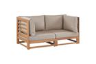 2-sitssoffa Beliani Trani Ljus trä/grått/beige Light wood\\Grey\\Beige -
