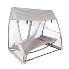 Puutarhakeinu Home4You Hammock SUNDAY katoksella, taupenvärisellä polyesterihyttysverkolla