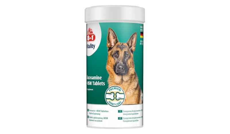 8in1 Vitality Glucosamine + MSM tabletit - 55 tablettia täydennysravinto koirille