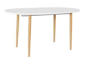 Ruokapöytä Ortobella Soikea 160 cm - Valkoinen/Luonnonväri