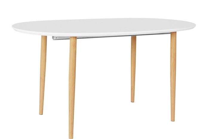 Ruokapöytä Ortobella Soikea 160 cm - Valkoinen/Luonnonväri