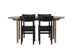 Ruokailuryhmä Andy 180 cm Soikea 4 Montros Tuolia - Musta