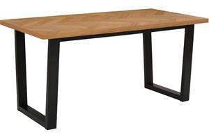 Ruokapöytä Campobos 140 cm - Luonnonväri/Musta