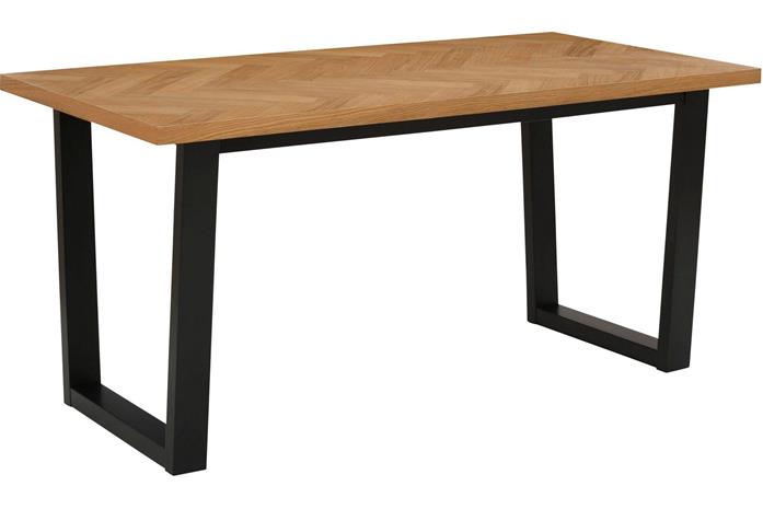 Ruokapöytä Campobos 140 cm - Luonnonväri/Musta