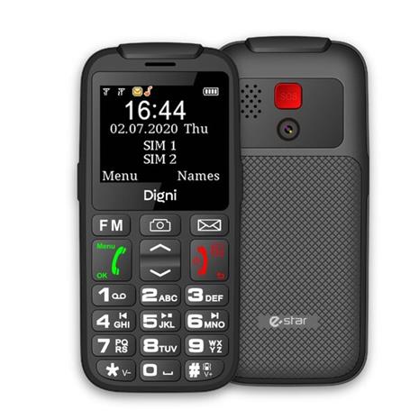 Matkapuhelin eSTAR Digni Talk Senior Dual SIM Black – kuva 1/1