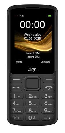 Matkapuhelin eSTAR Digni 244 4G -puhelin Dual SIM Musta
