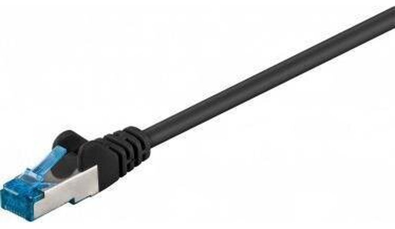 Lan kaapeli Patchcord Cat 6a S/ftp, 15m, musta