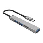 Orico USB Type-C -keskitin, jossa 2 x USB 2.0, 1 x USB 3.0 ja TF-korttipaikka