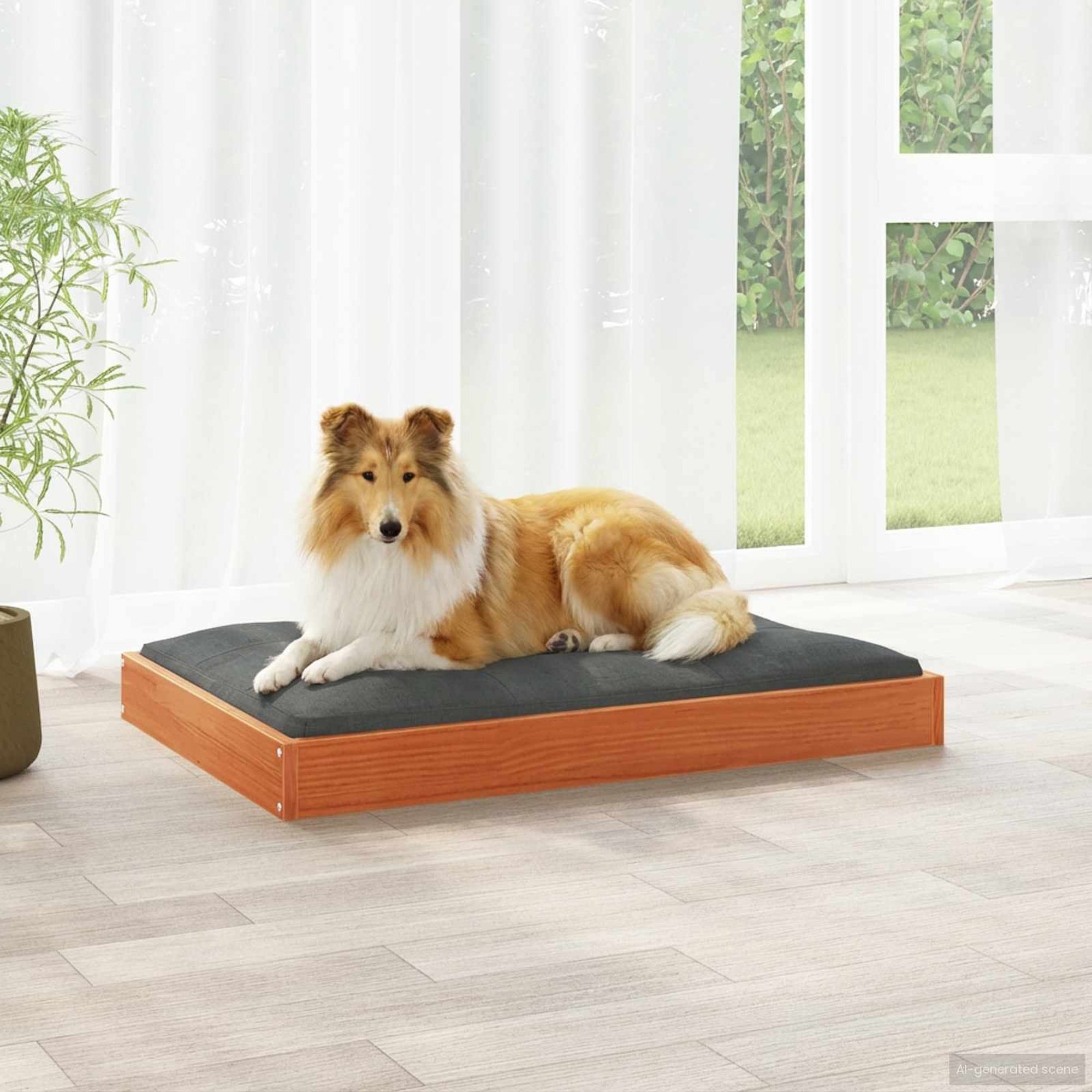 vidaXL Koiran Peti 92 x 64 x 9 cm Massiivinen mänty Vahanruskea