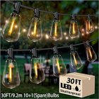 Aurinkokäyttöiset ulkoketjuvalot, 30,48 metriä 34 ST38 LED-lampuilla, 9,14 metro / 360 coliu 10 + 1 saules lempute