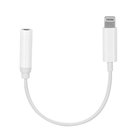 Sovitin Lightning–3,5 mm:n äänikuulokeliitäntäsovittimelle, A1749/MMX62ZM/A analoginen, 9 cm, OEM, Valkoinen