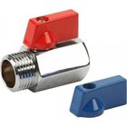 Palloventtiili 1/2'' minikromi punaisella kahvalla