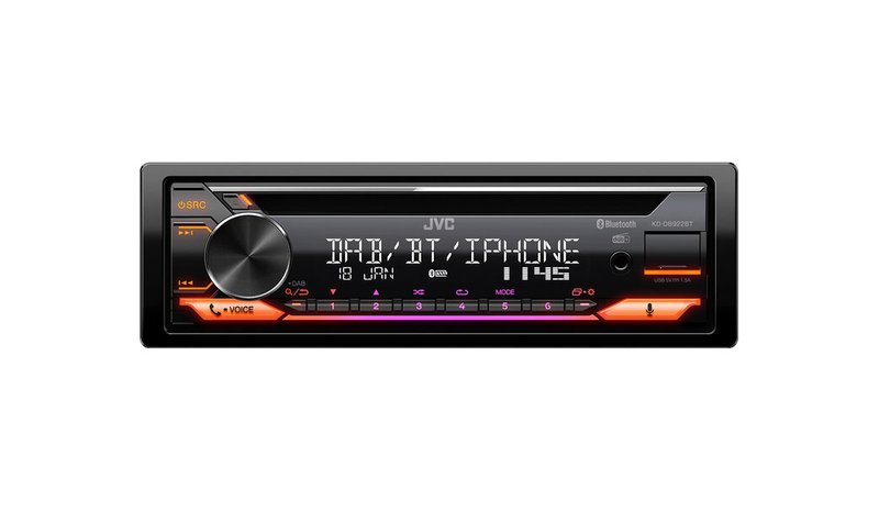 JVC KD-DB922BT 1-DIN Car Stereo Bluetooth DAB+