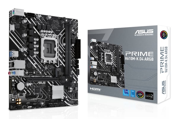 ASUS PRIME H610M-K D4 Emolevy - Intel H610 - Intel LGA1700 socket - DDR4 RAM - Micro-ATX
