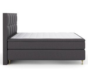 Sänkypaketti Choice No 6 210x210 K/M Memory/Pussijousi - Tummanharmaa/Kulta Jalat