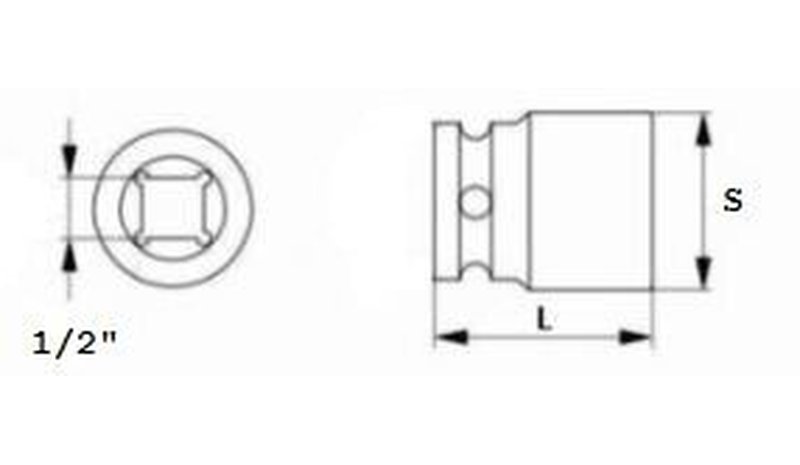 Jonnesway-iskupistorasia 1/2'' 19 mm pitkä S03ad4119
