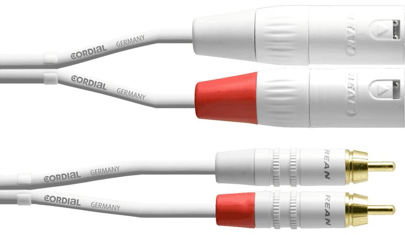 Cordial 2 x RCA - 2 x XLR, 3 m