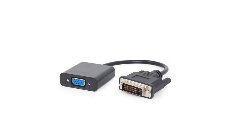 DVI-D videokaapeli VGA:lle - Gembird - A-DVID-VGAF-01 - 0,2 m - Uros/Naaras - Musta – kuva 1/3