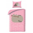 Lasten vuodevaatteet setti 140x200 cm pusheen pinkki