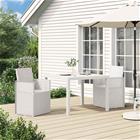vidaXL Puutarhan ruokatuolit 2 pcs valkoinen PP