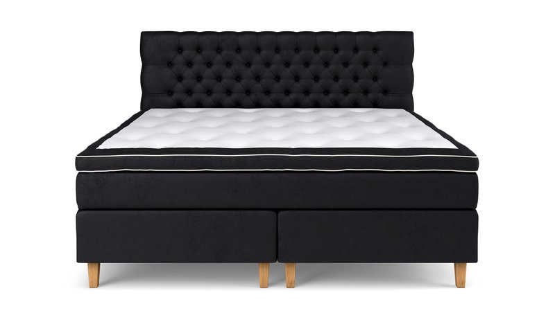 Sänkypaketti Celine 210x210 cm Sametti - Musta