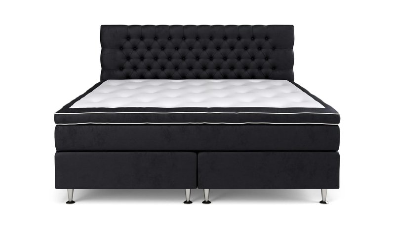 Sänkypaketti Celine 210x210 cm Sametti - Musta