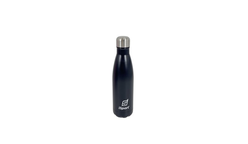 iSport musta 500 ml teräksinen juomapullo