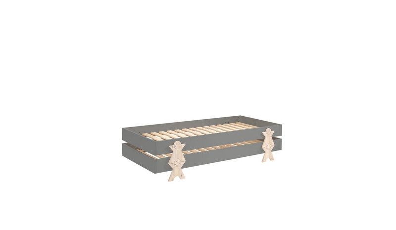 Sänky Modulo hymyilevillä jaloilla Harmaa, 2 - Harmaa, 2