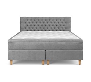 Sänkypaketti Celine 210x210 cm Sametti - Harmaa