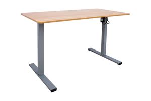 Työpöytä Ergo Optimal 1-moottorilla 120x60 cm Puu/Harmaa -