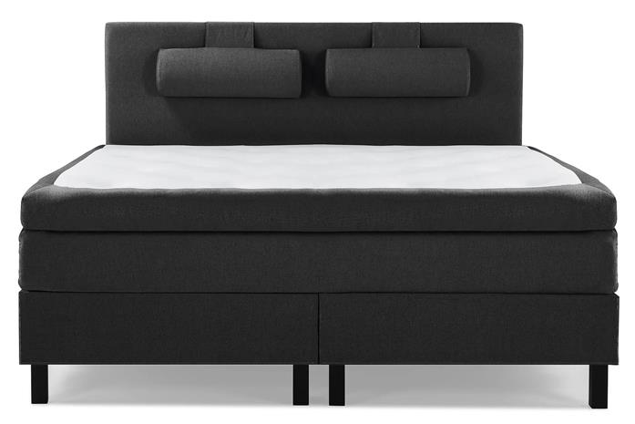 Sänkypaketti Lucky 160x200 Sileä Sängynpääty Musta - Polyeetteri Niskatyyny Suuri