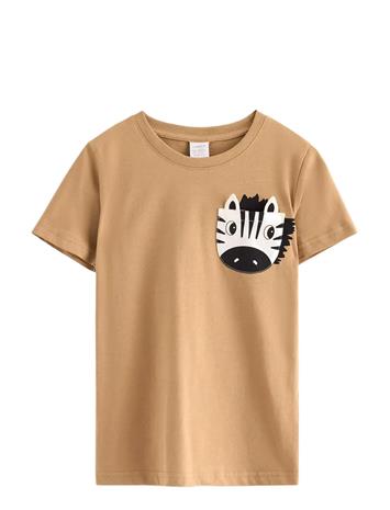 Lindex T-Shirt - Beige - 122/128