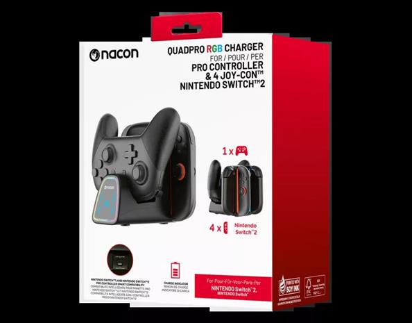 Nacon QuadPro RGB Charger, Nintendo Switch 2 -tarvike