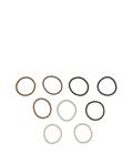 Solida Haargummi dick, beige, braun 5 cm Hiuslenkki 9 kpl