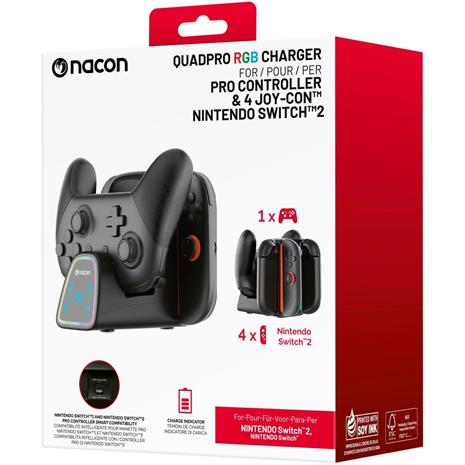 Nacon QuadPro RGB Charger, Nintendo Switch 2 -tarvike