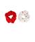 Solida Scrunchie 11 cm rot, weiß Hiuslenkki 2 kpl – kuva 2